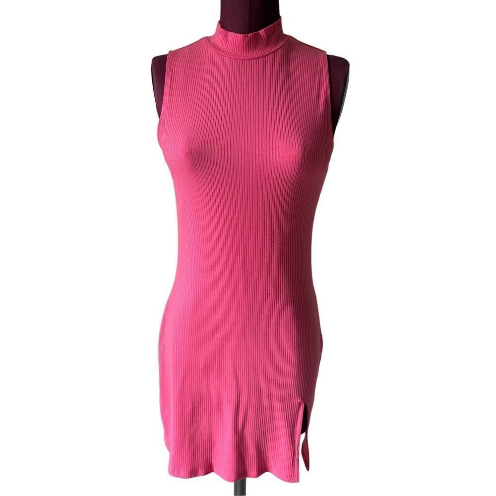 Reformation Skylar Knit Mini Dress size M Pink Sleeveless - Picture 2 of 8